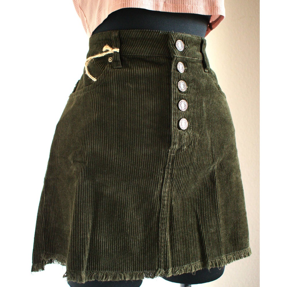 Indigo Rein Corduroy Mini Skirt